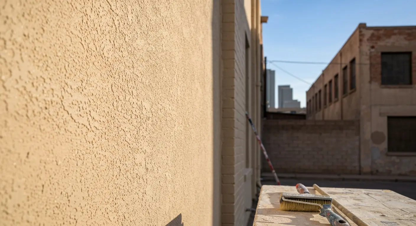 Commercial stucco painting