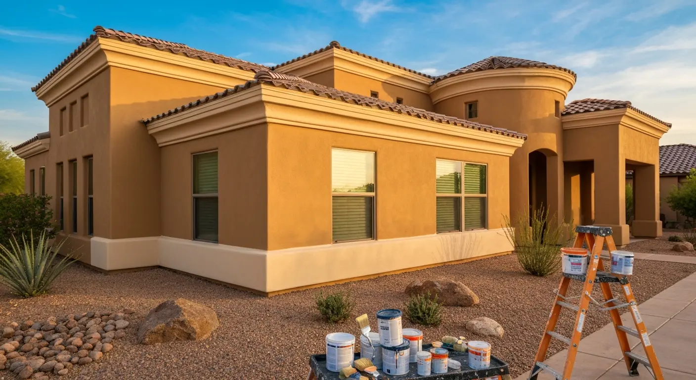 Residential exterior painting project