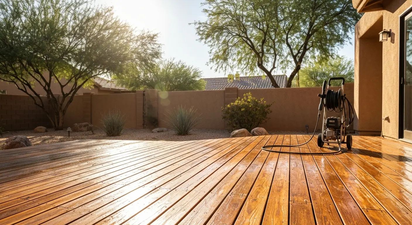Deck pressure washing in Phoenix