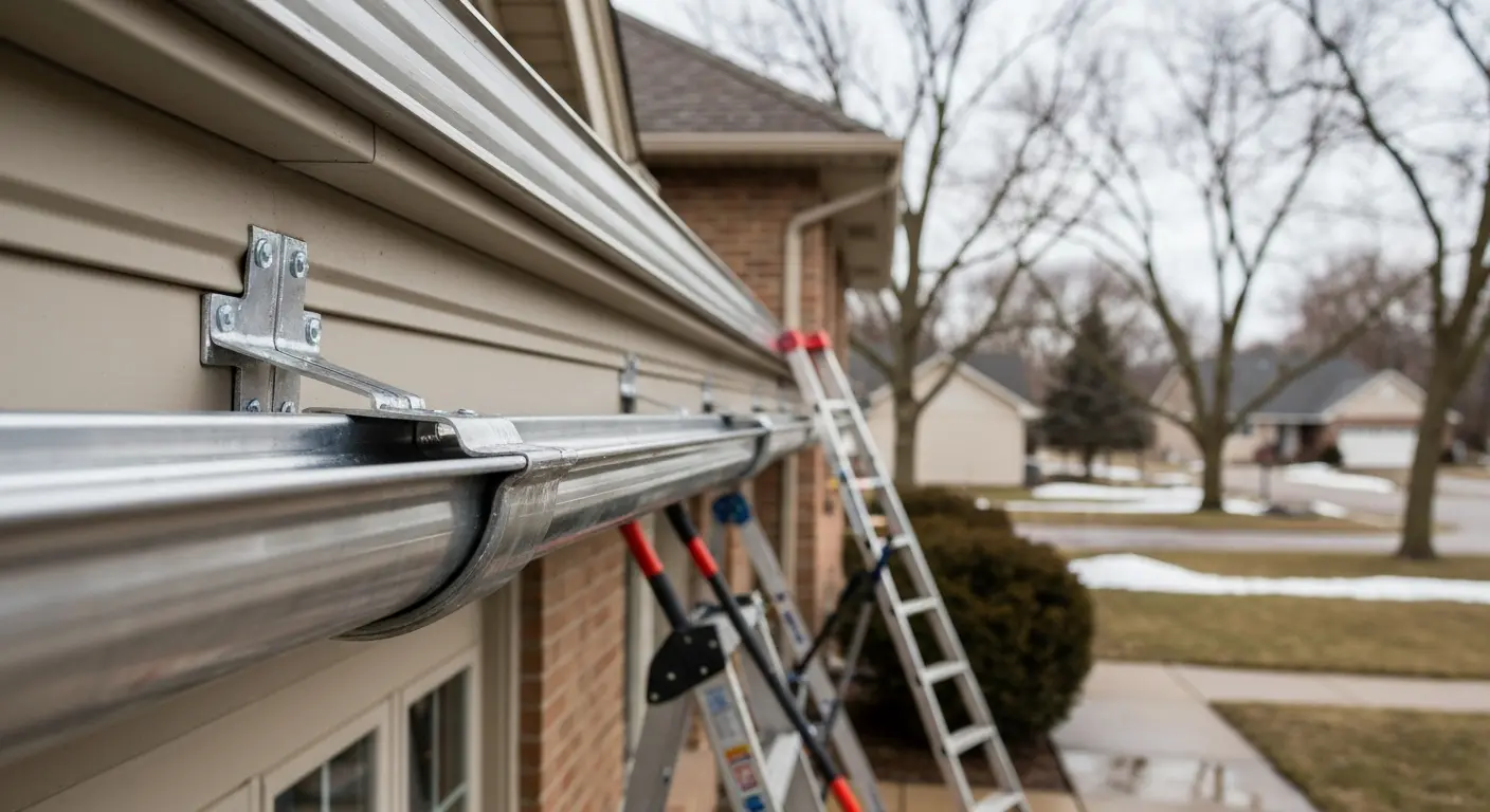 Gutter repair work