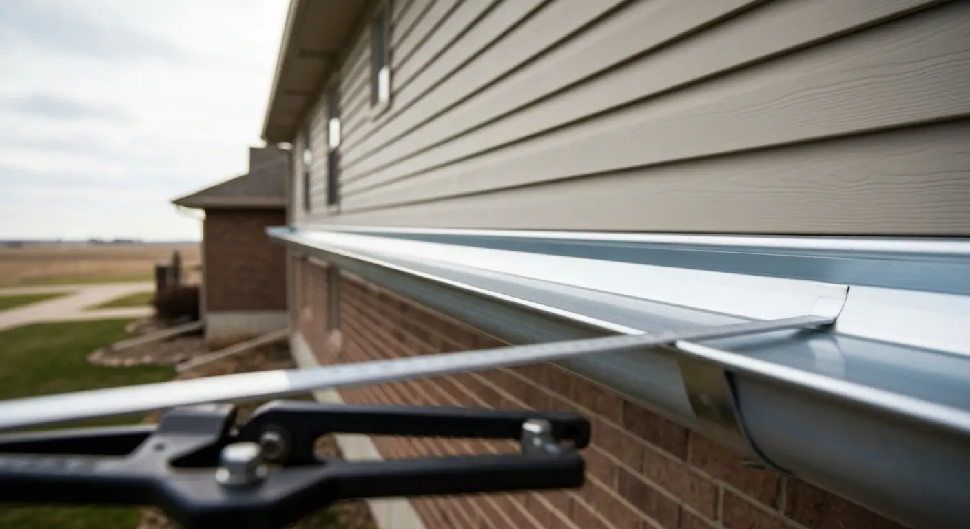 Seamless gutter installation
