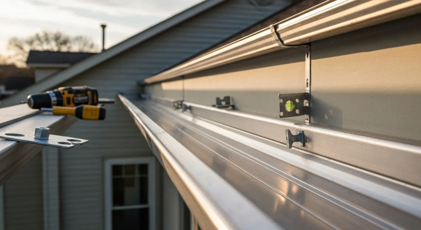 Gutter installation project