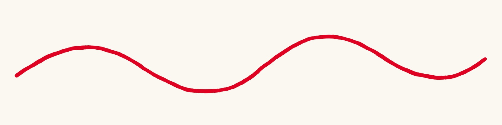 Een kronkelende rode draad over de volle breedte