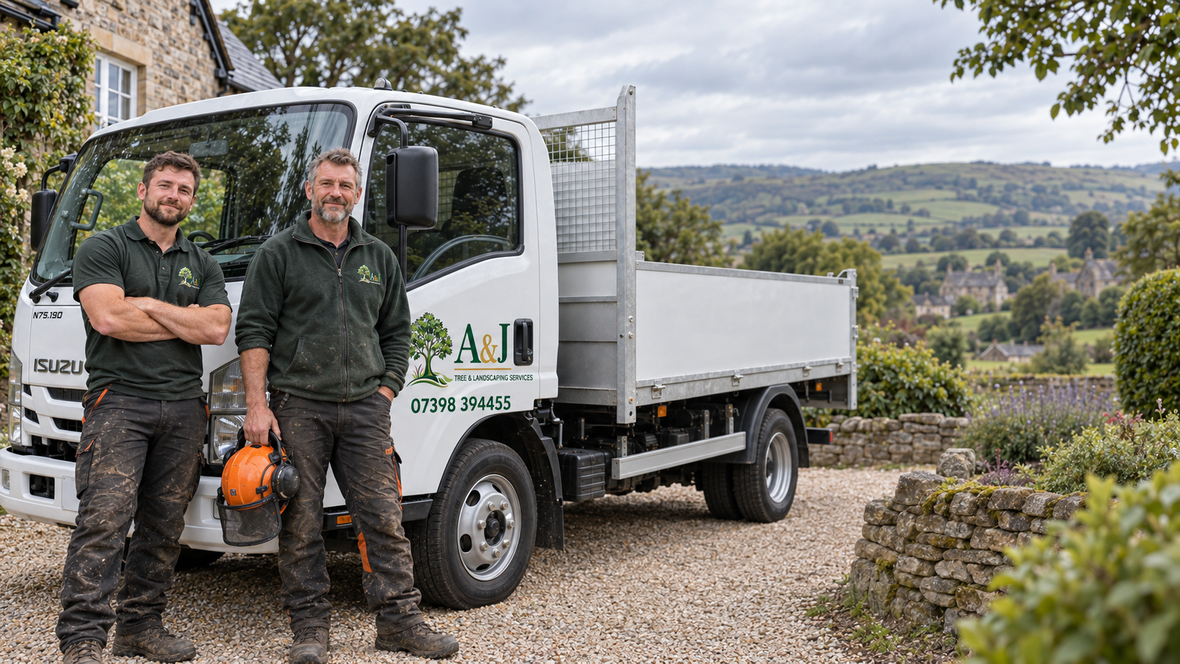 A & J Treecare & Landscapes carrying out tree work