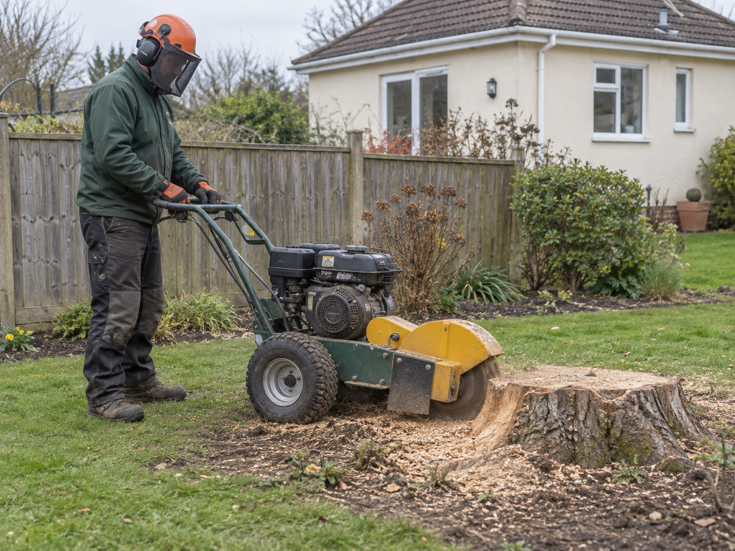Stump grinding and removal by A & J Treecare & Landscapes