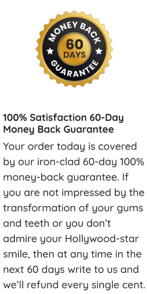 prodentim 100% satisfaction 60 days moneyback guarantee