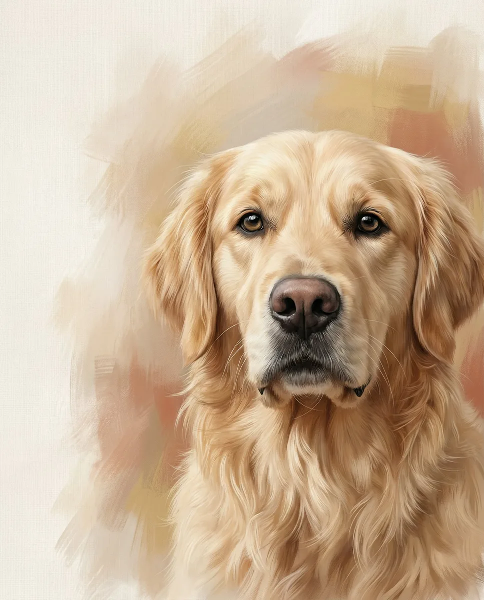 Perro estilo óleo · retrato en lienzo FIRMACH