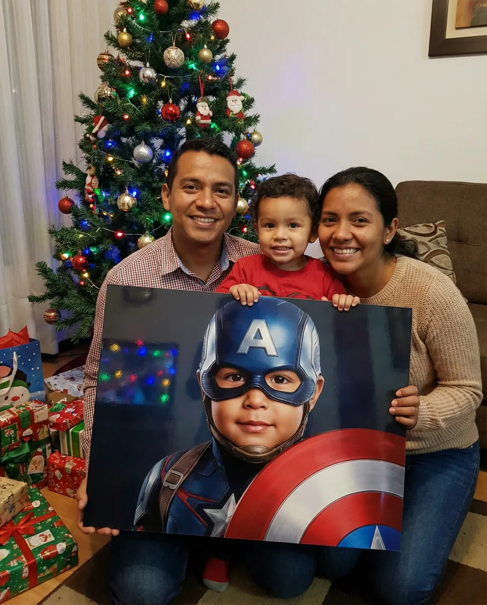 Capitán América · 80×60 · retrato en lienzo FIRMACH