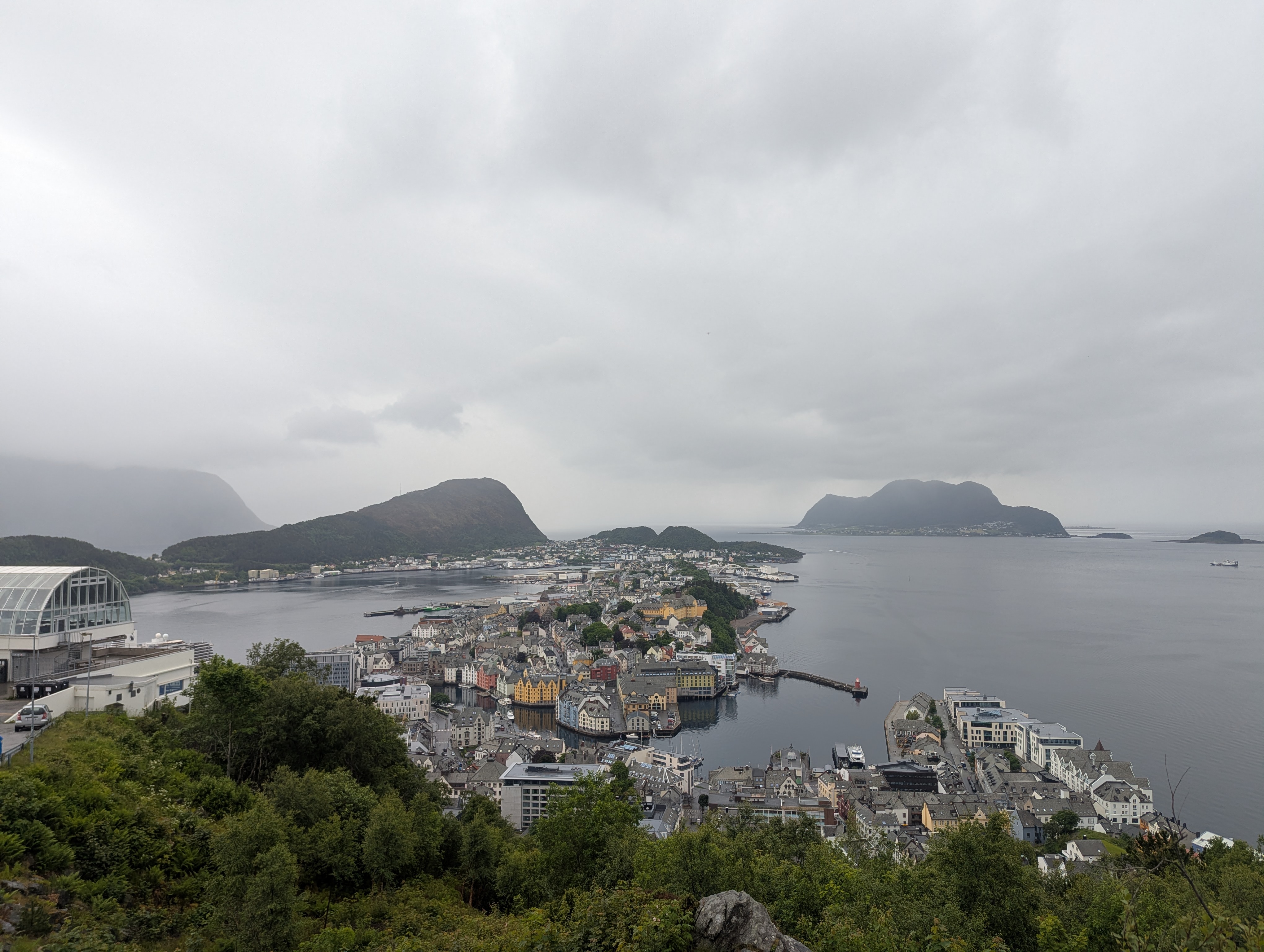 View of Ålesund and its islands from the top of Aksla in Norway View of Ålesund and its islands from the top of Aksla in Norway
