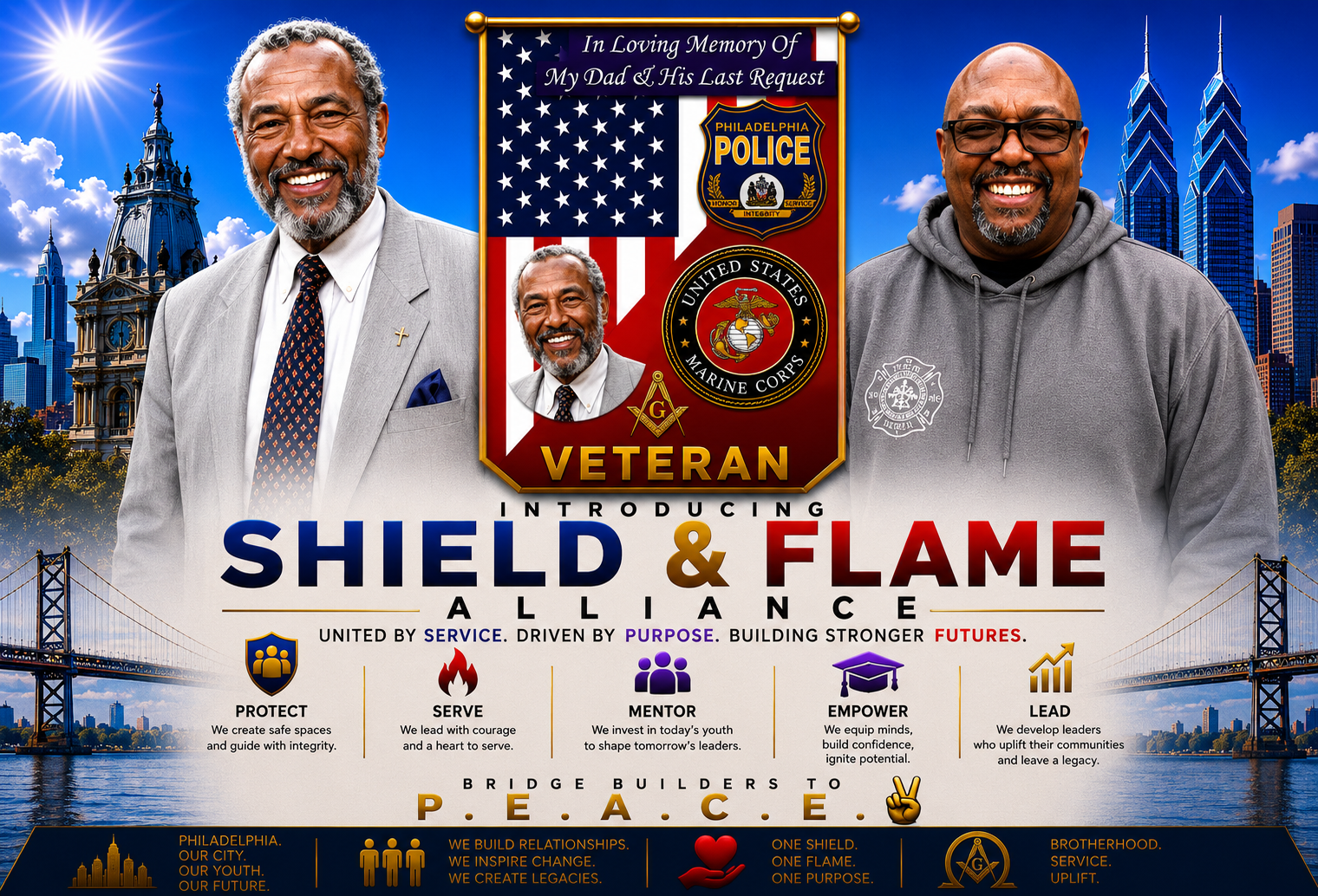 Shield and flame