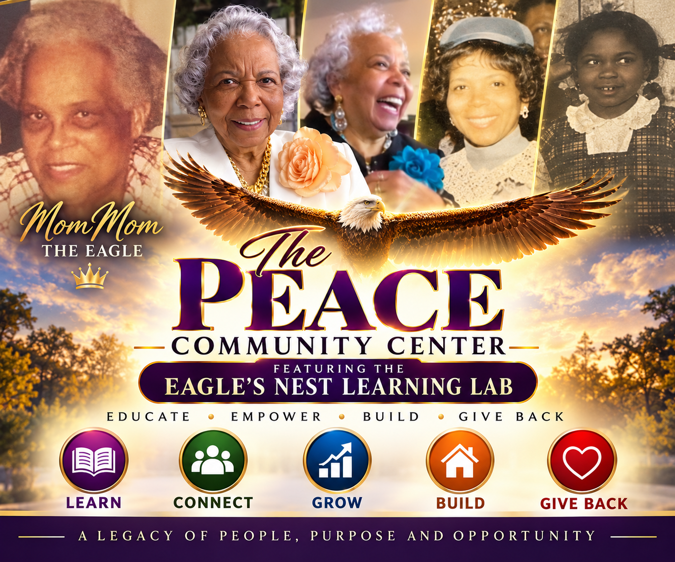 Pauline W. Bell, Mom Mom the Eagle, and the future P.E.A.C.E. Community Center