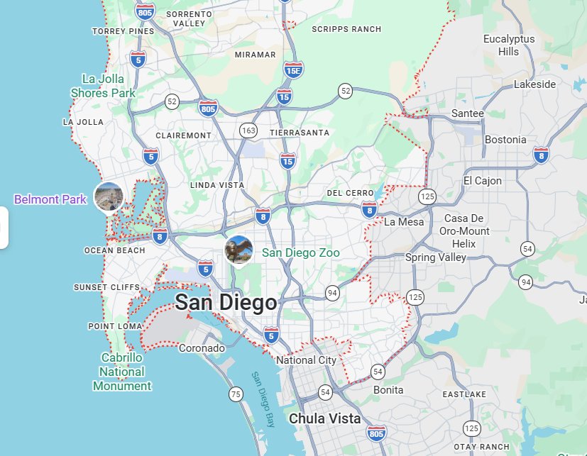 San Diego Service Area Map