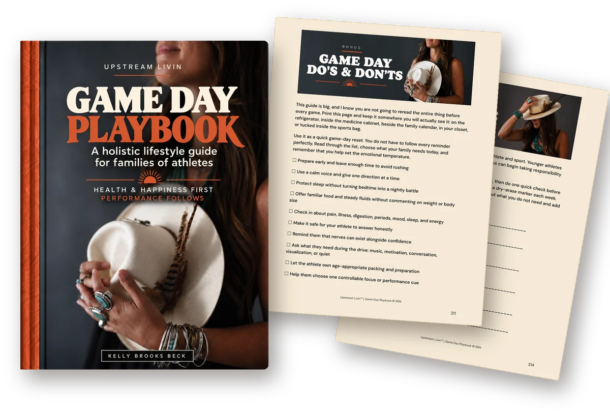 The Upstream Livin Game Day Playbook with printable pages