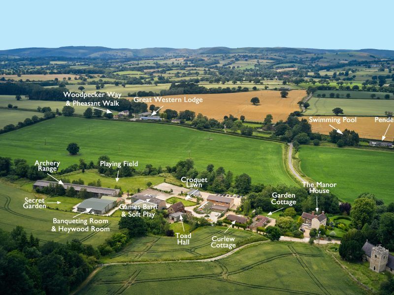 Aerial view of Eaton Manor Estate