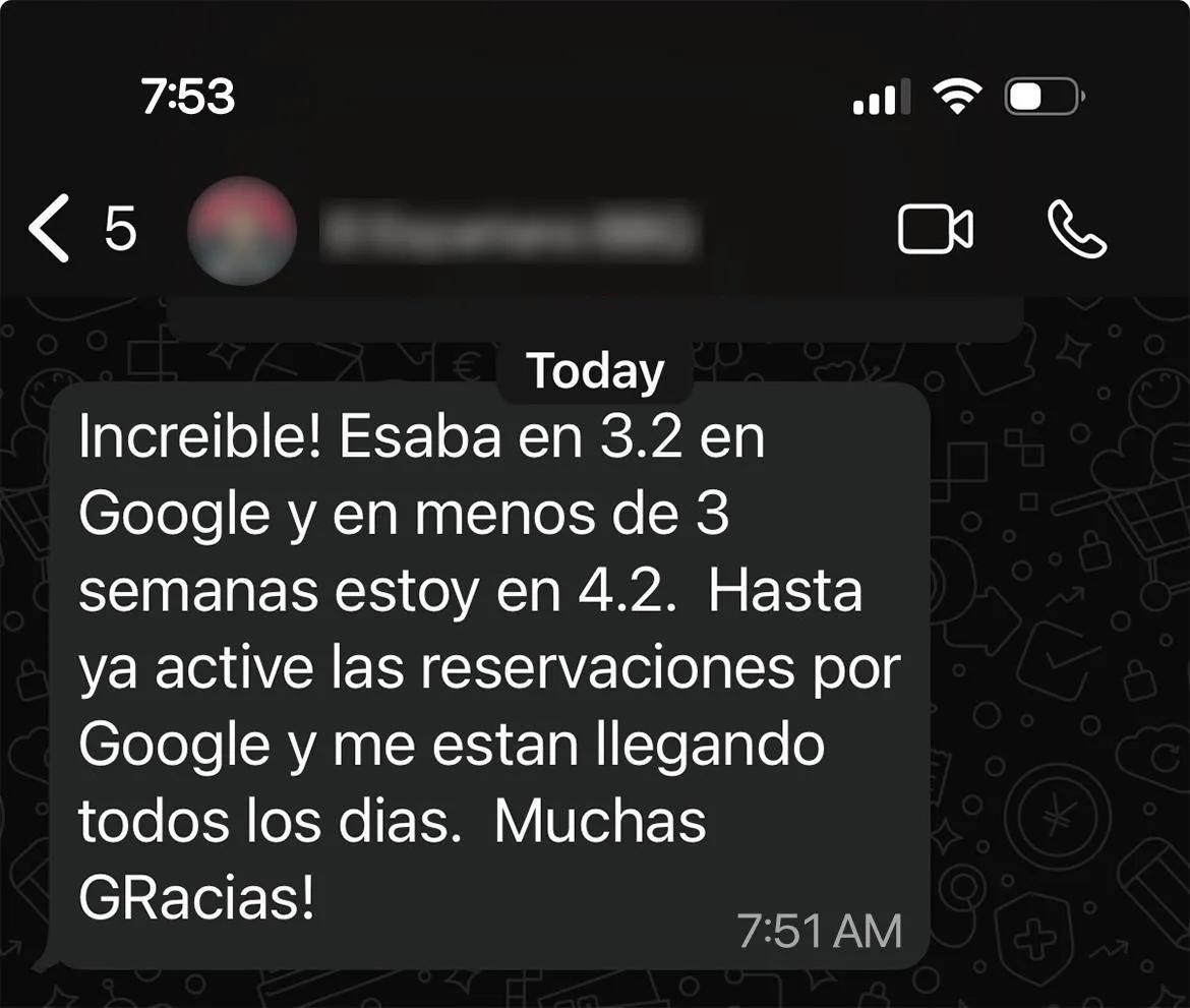 Testimonio cliente RQV