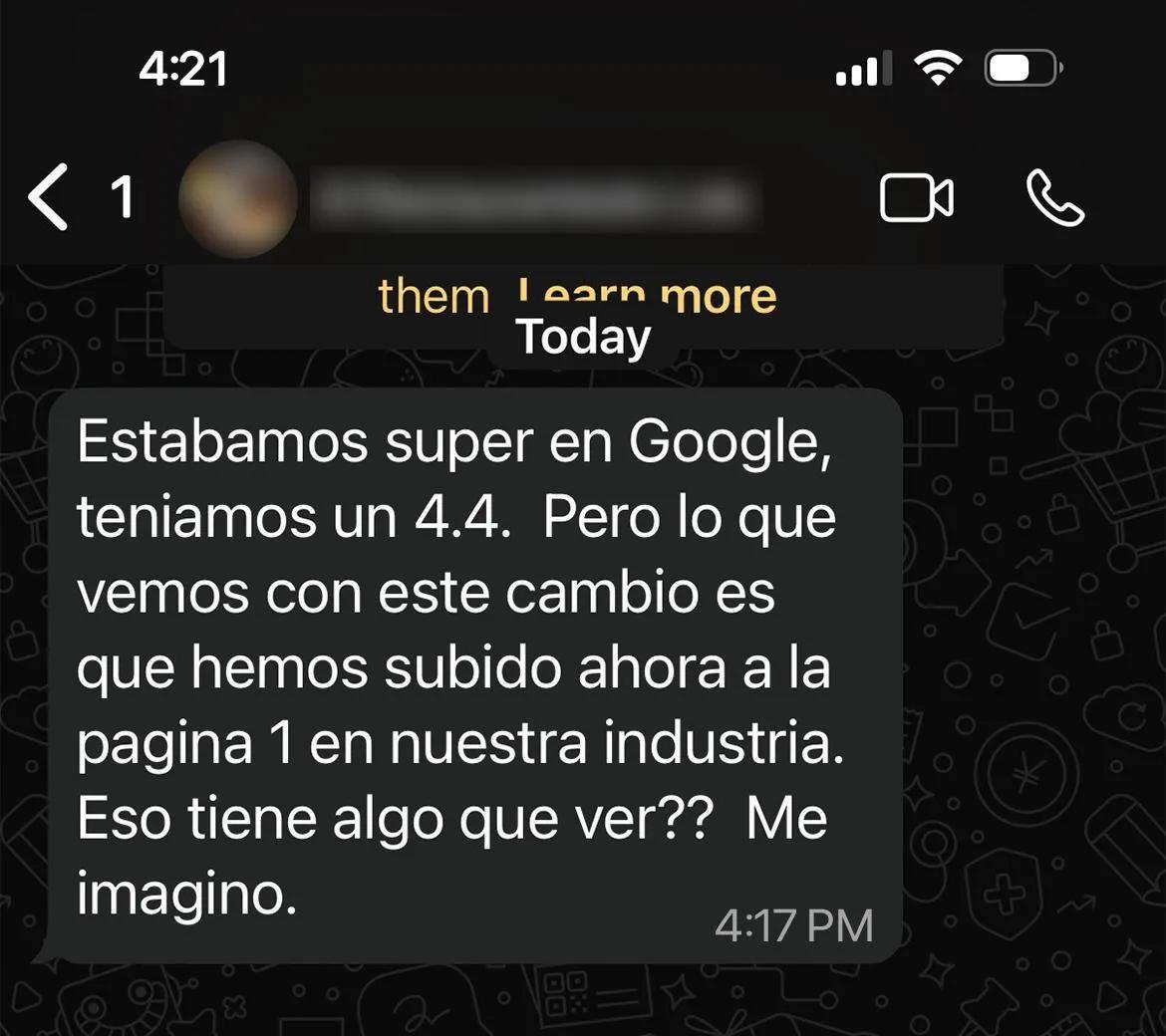 Testimonio cliente RQV