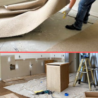 Kitchen Carpet Demolition