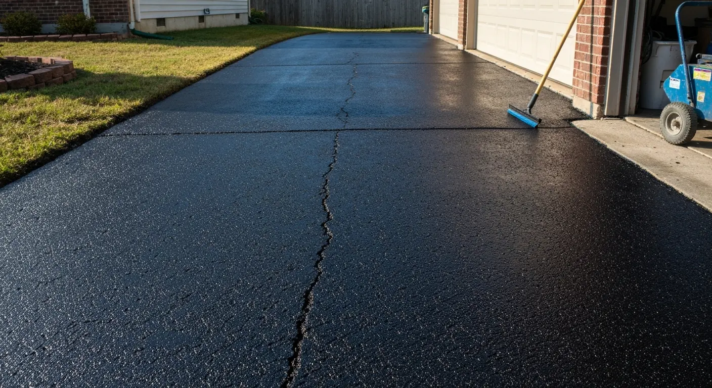 Crack repair and seal coat restoration