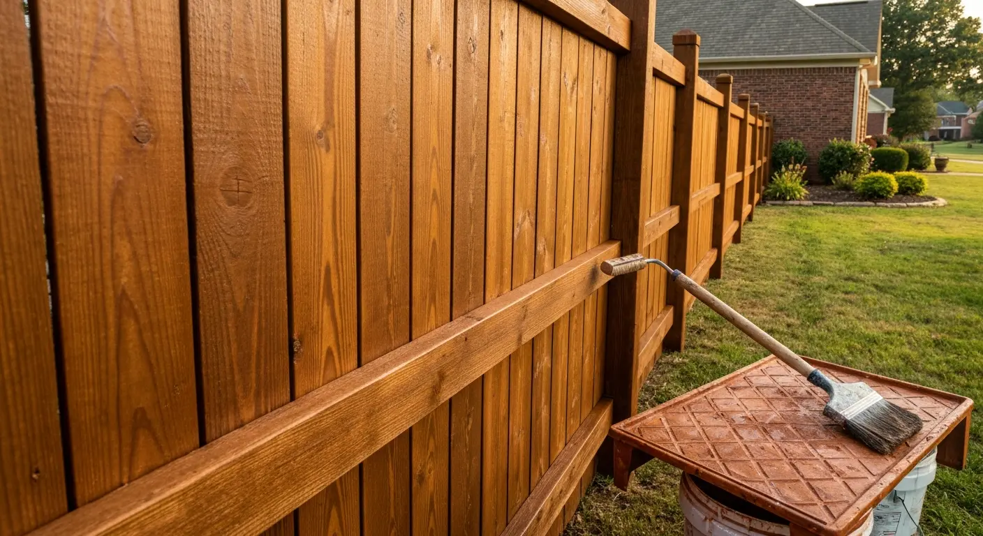Fence staining service