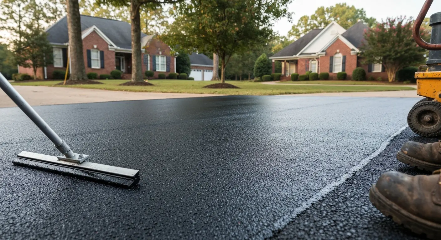 Residential driveway sealing