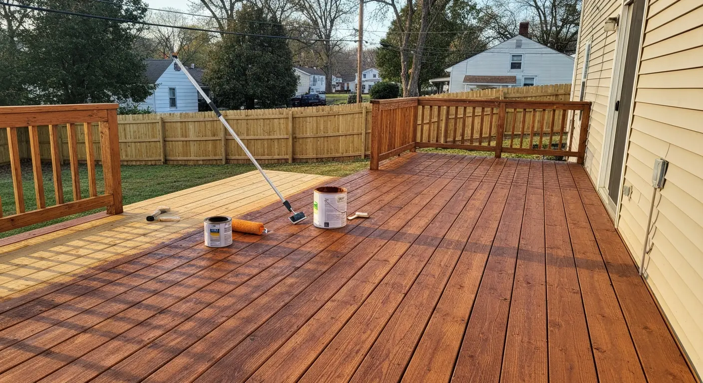 Deck staining service