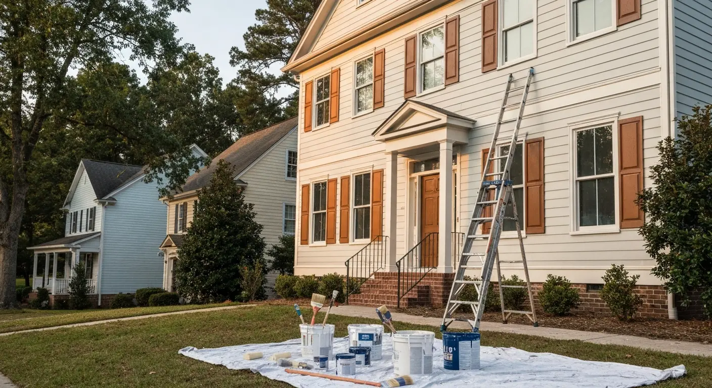 Exterior painting in Brentwood