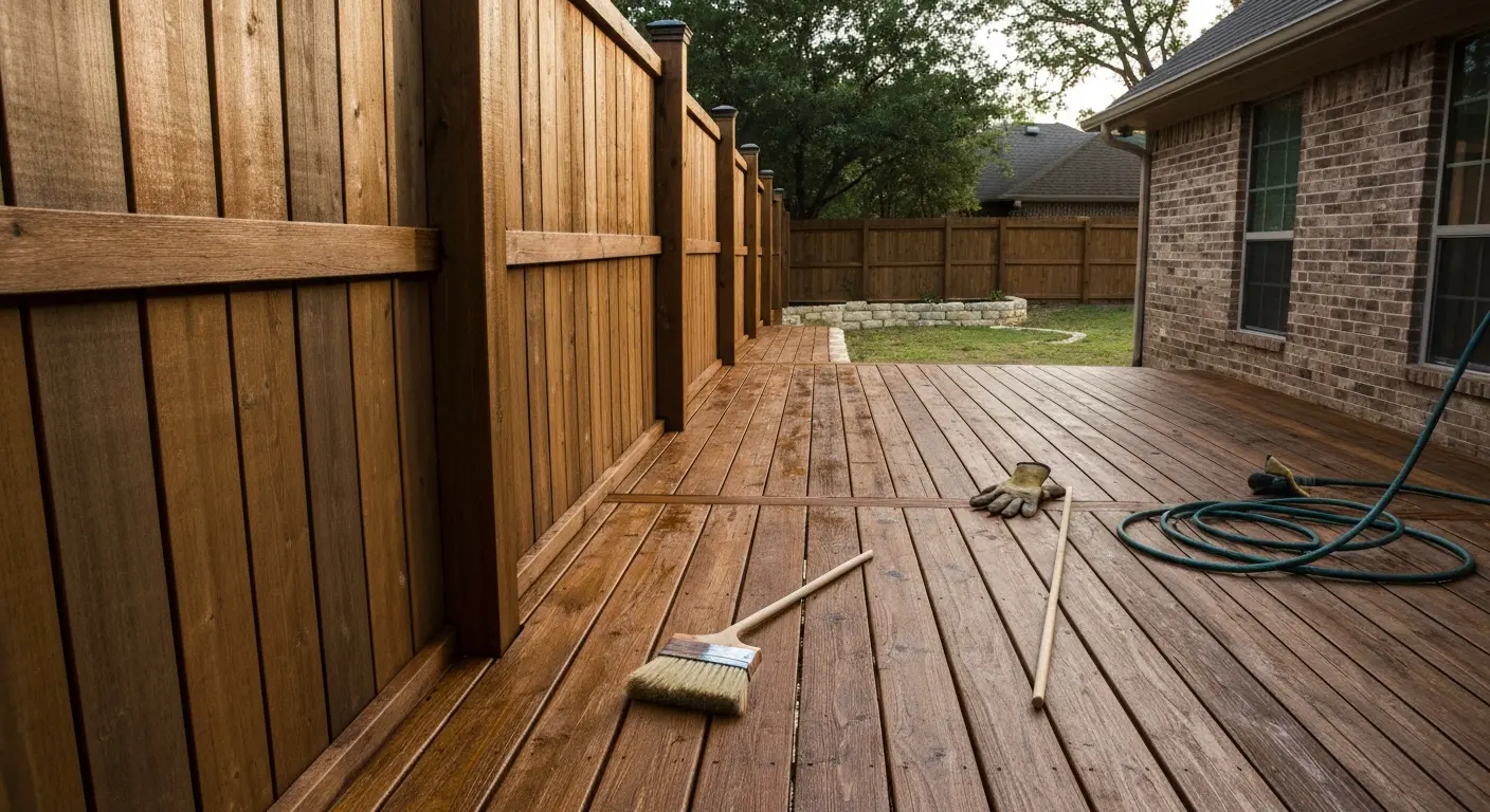 Deck and fence staining