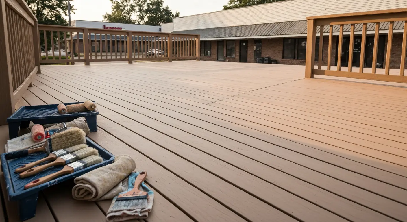 Commercial deck painting