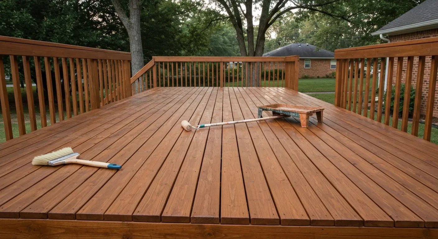 Residential deck painting project