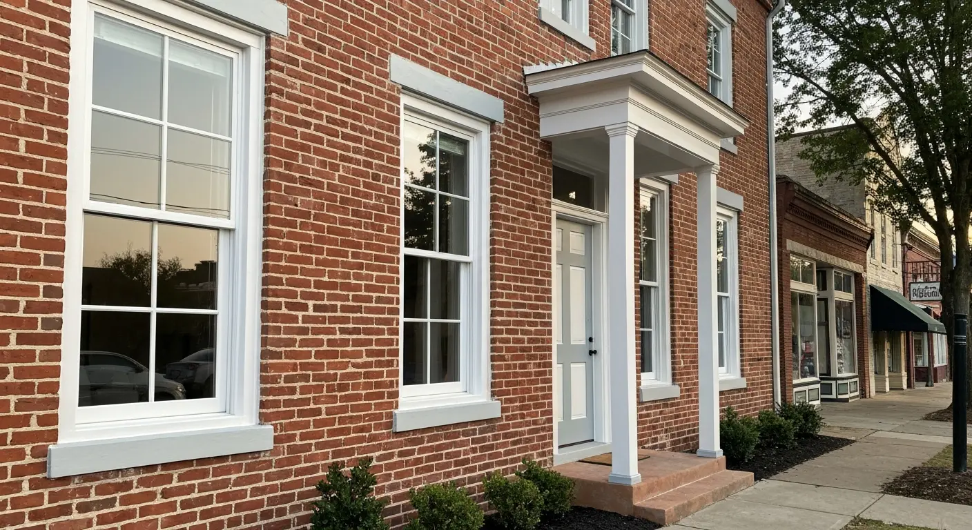 Historic brick home painted in downtown Franklin