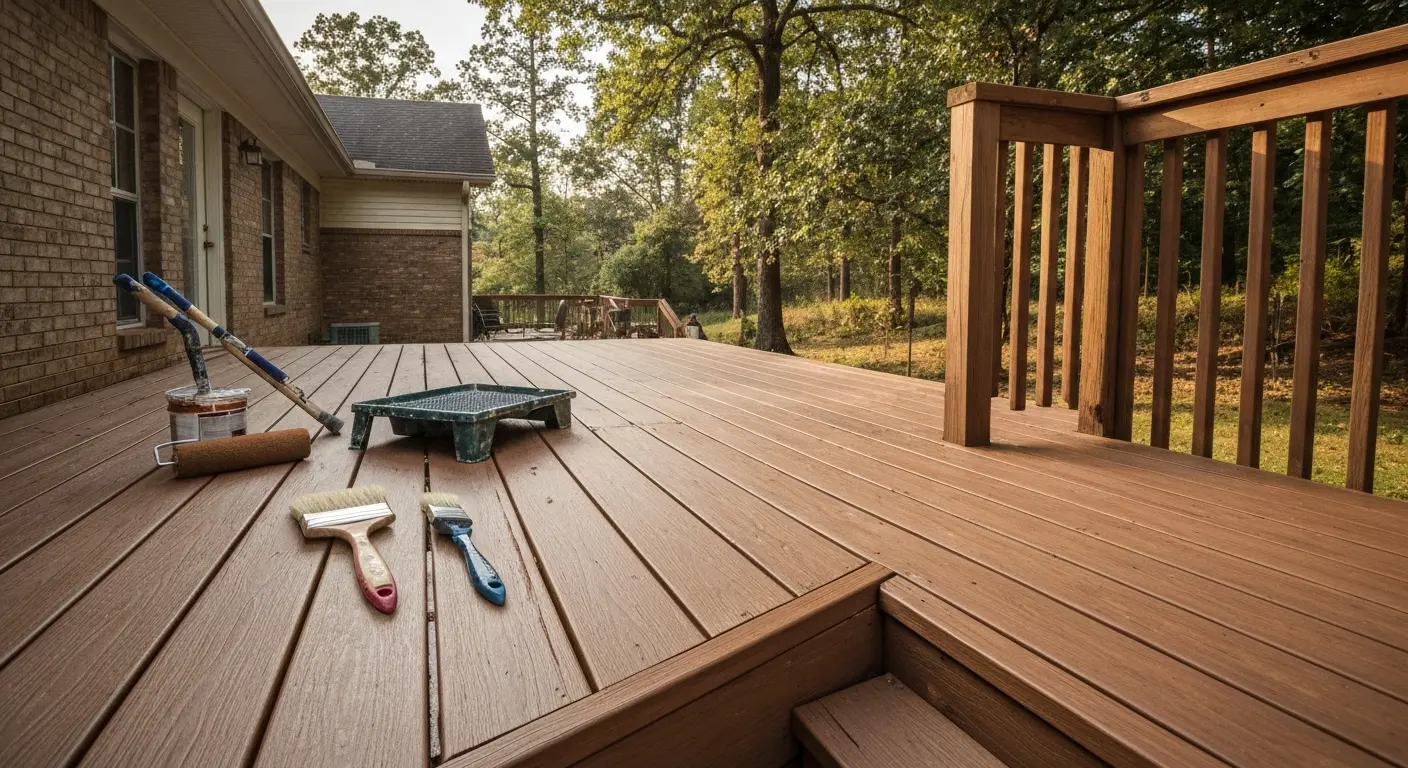Composite deck painting