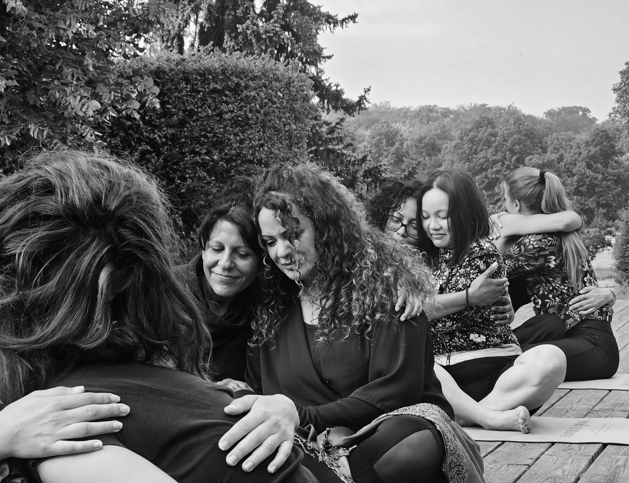 Un groupe réuni en retraite
