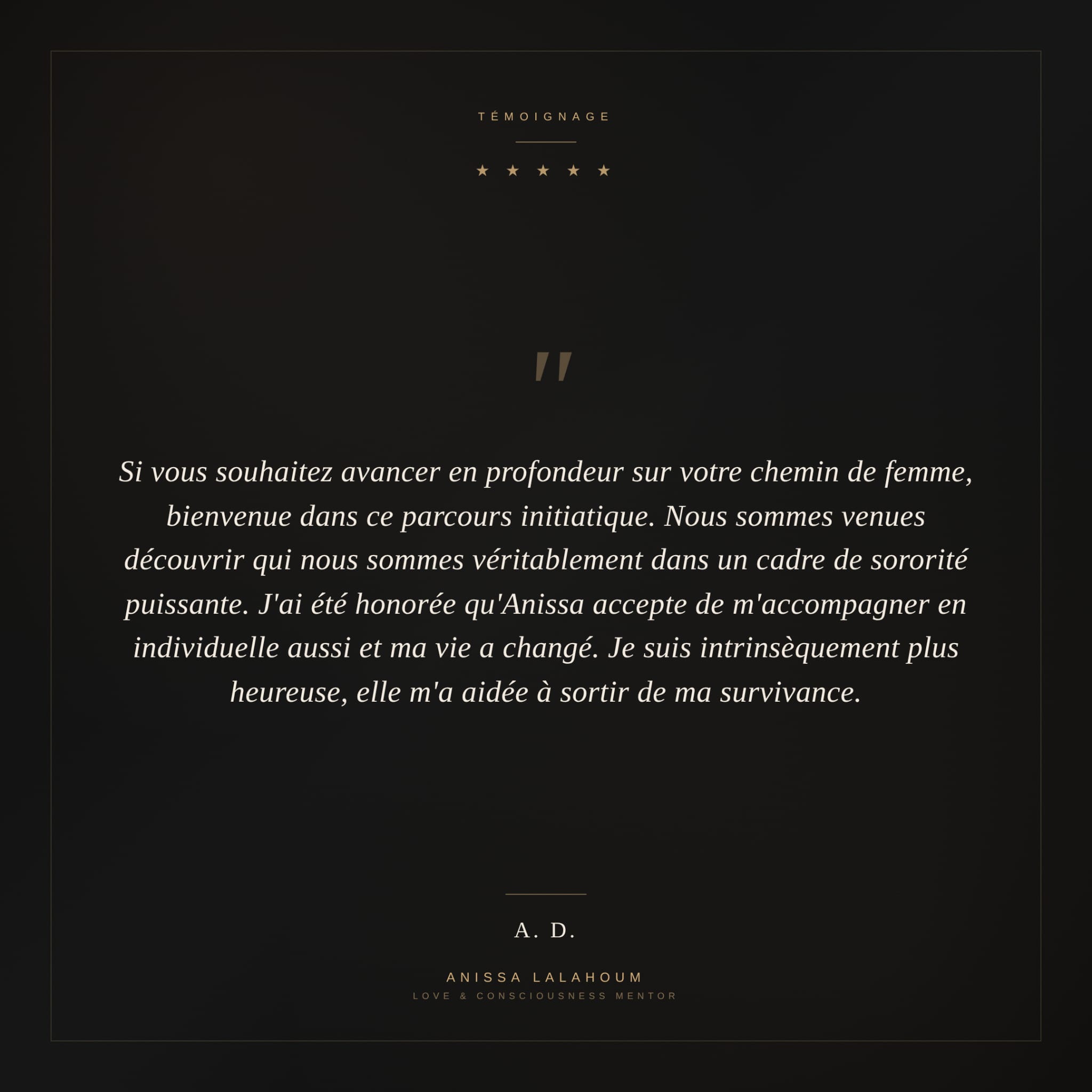 Ce qu'une membre du Cercle en dit