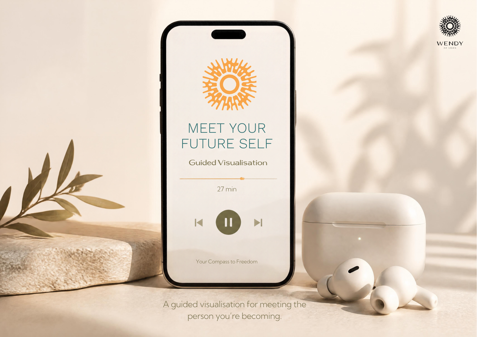 Meet Your Future Self guided visualisation mockup on smartphone