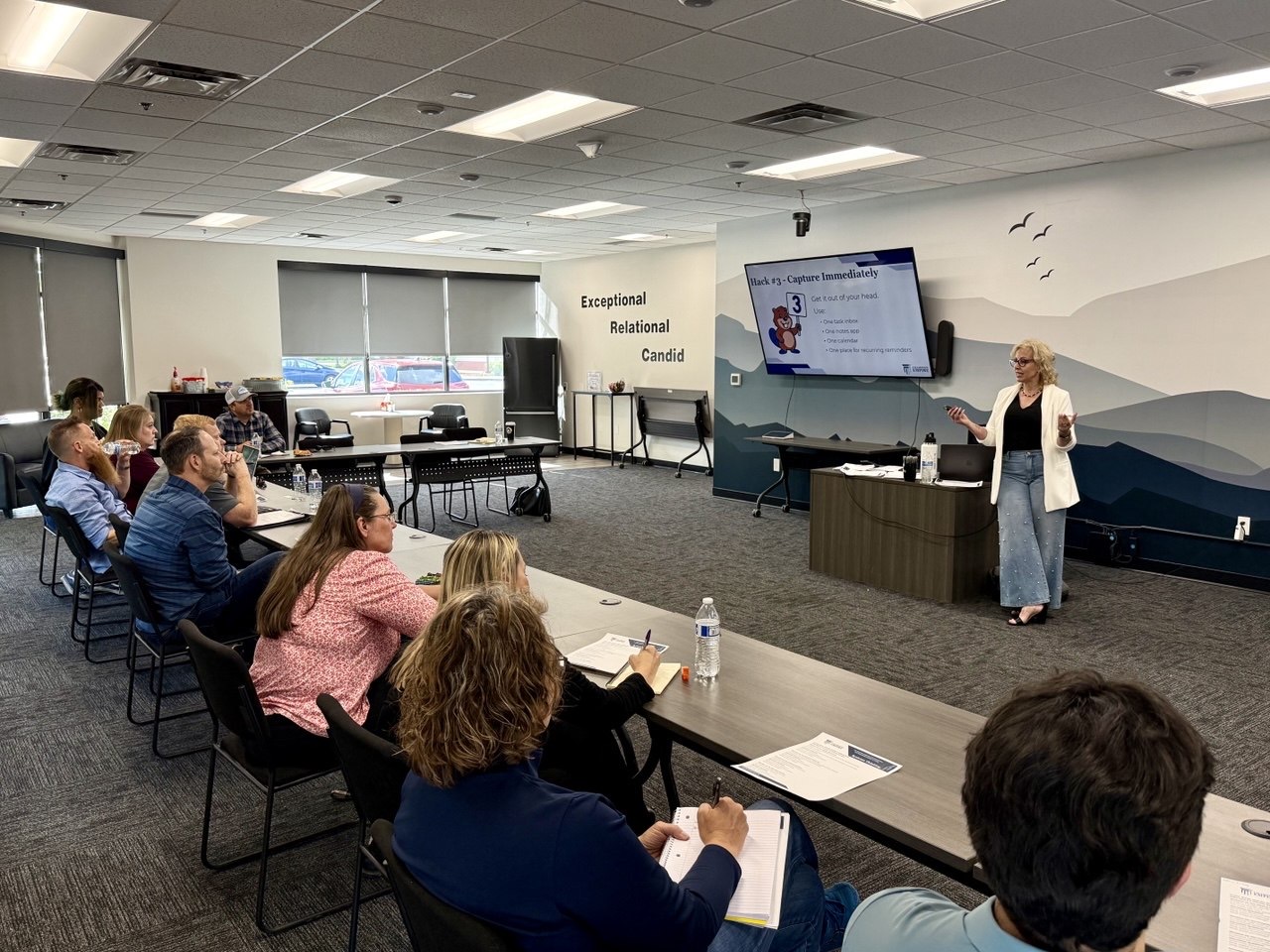 Instructor teaching a Management Academy class