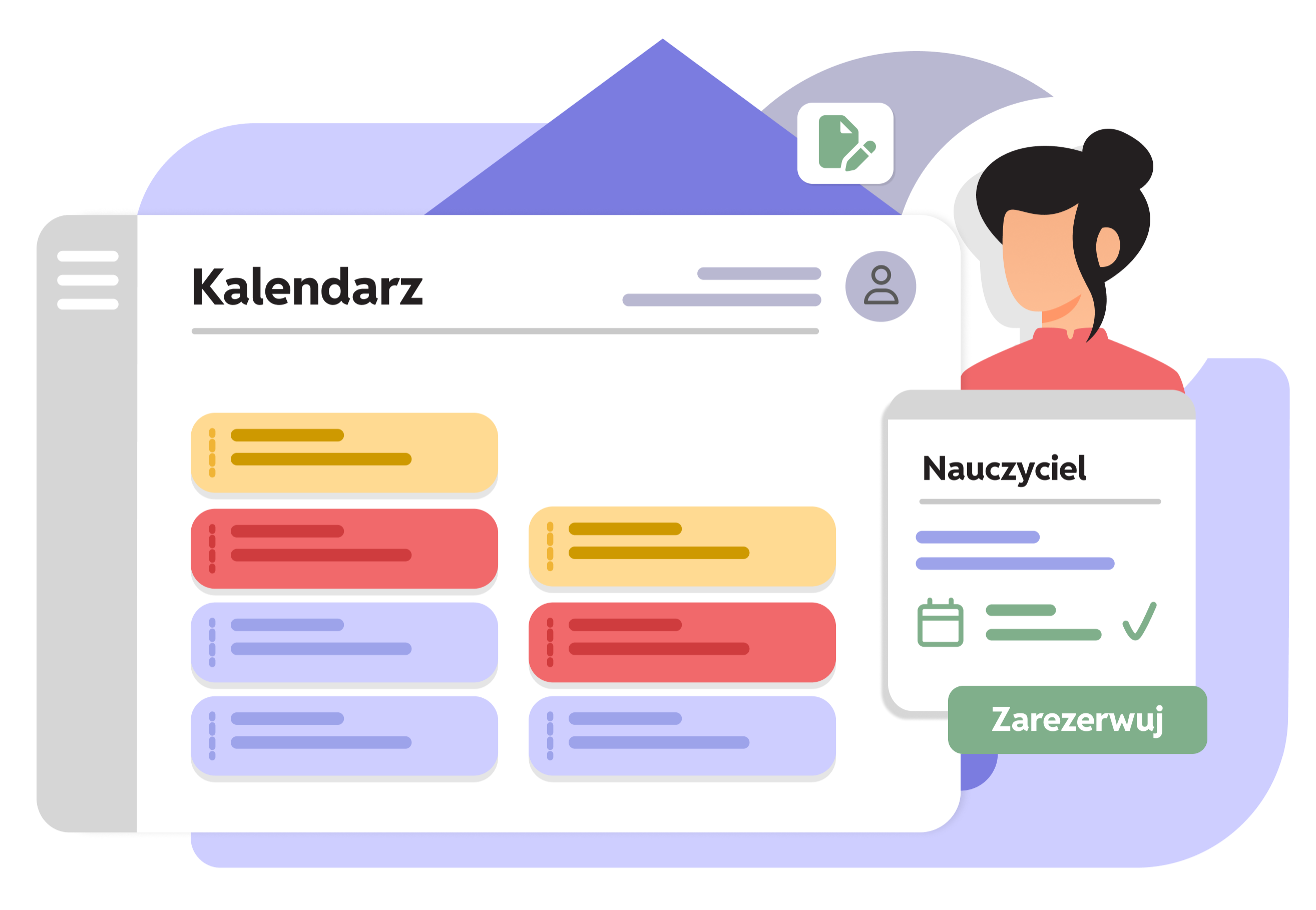 Widok terminarza platformy Learnify