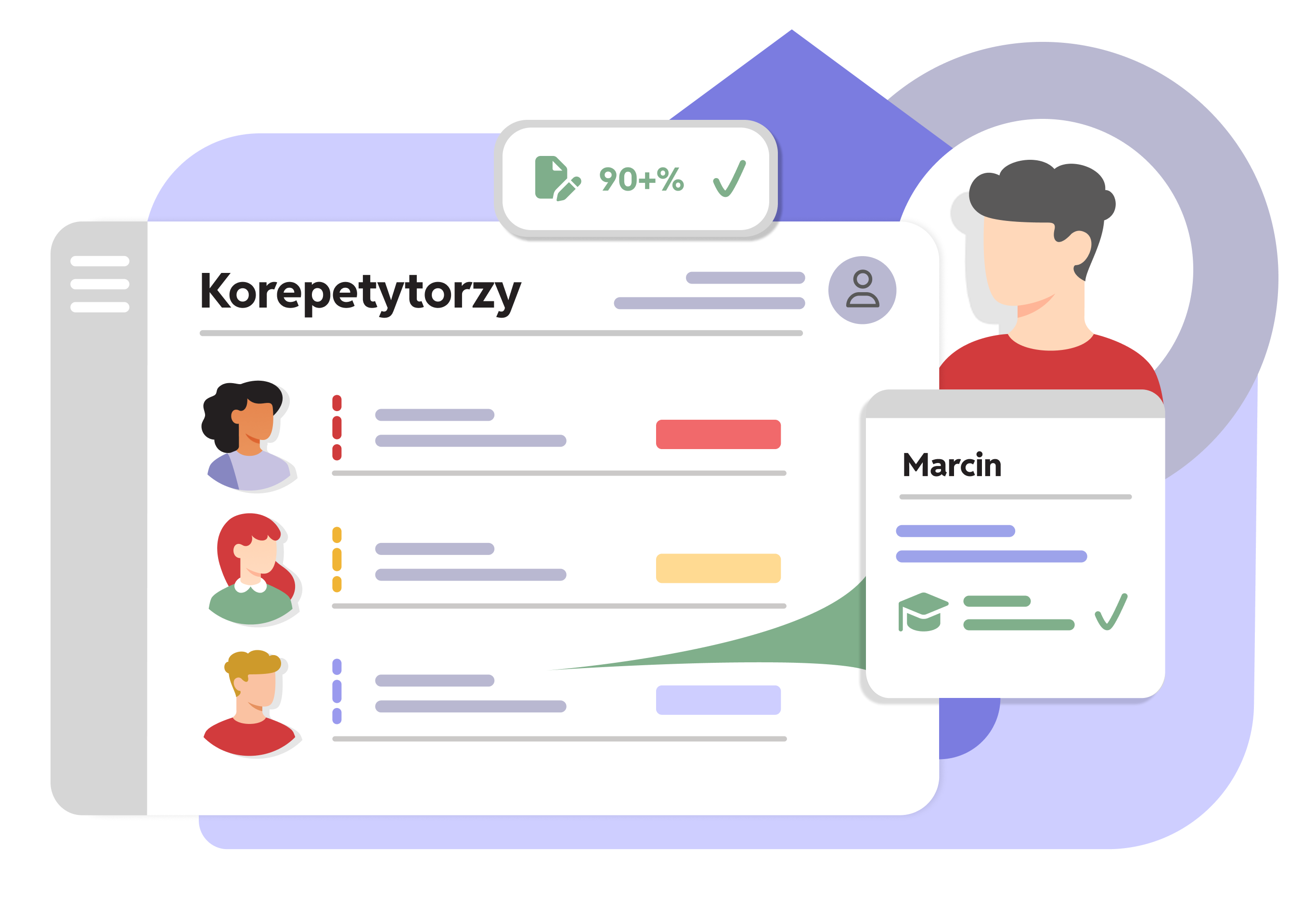 Widok kontaktu platformy Learnify