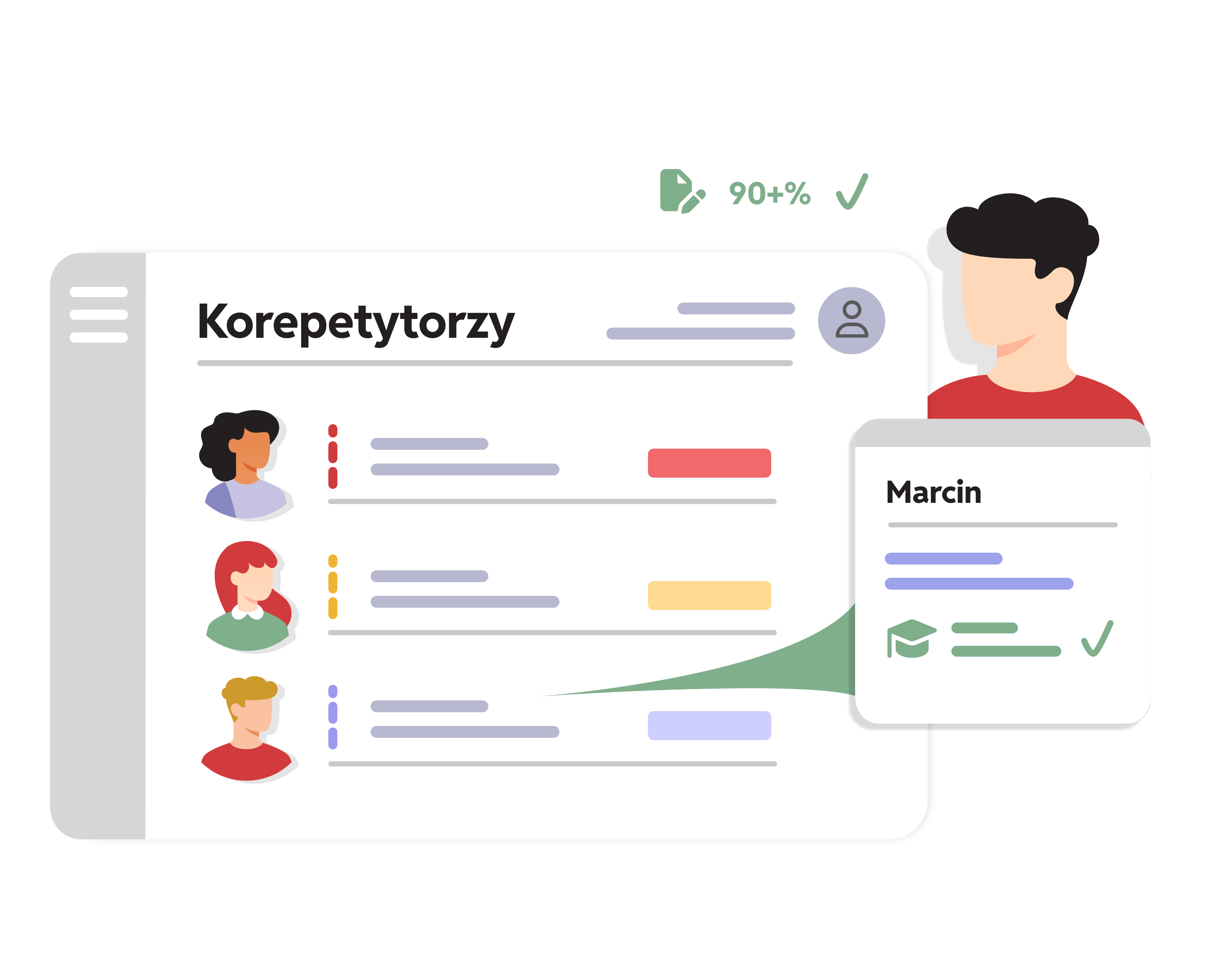 Widok kontaktu platformy Learnify