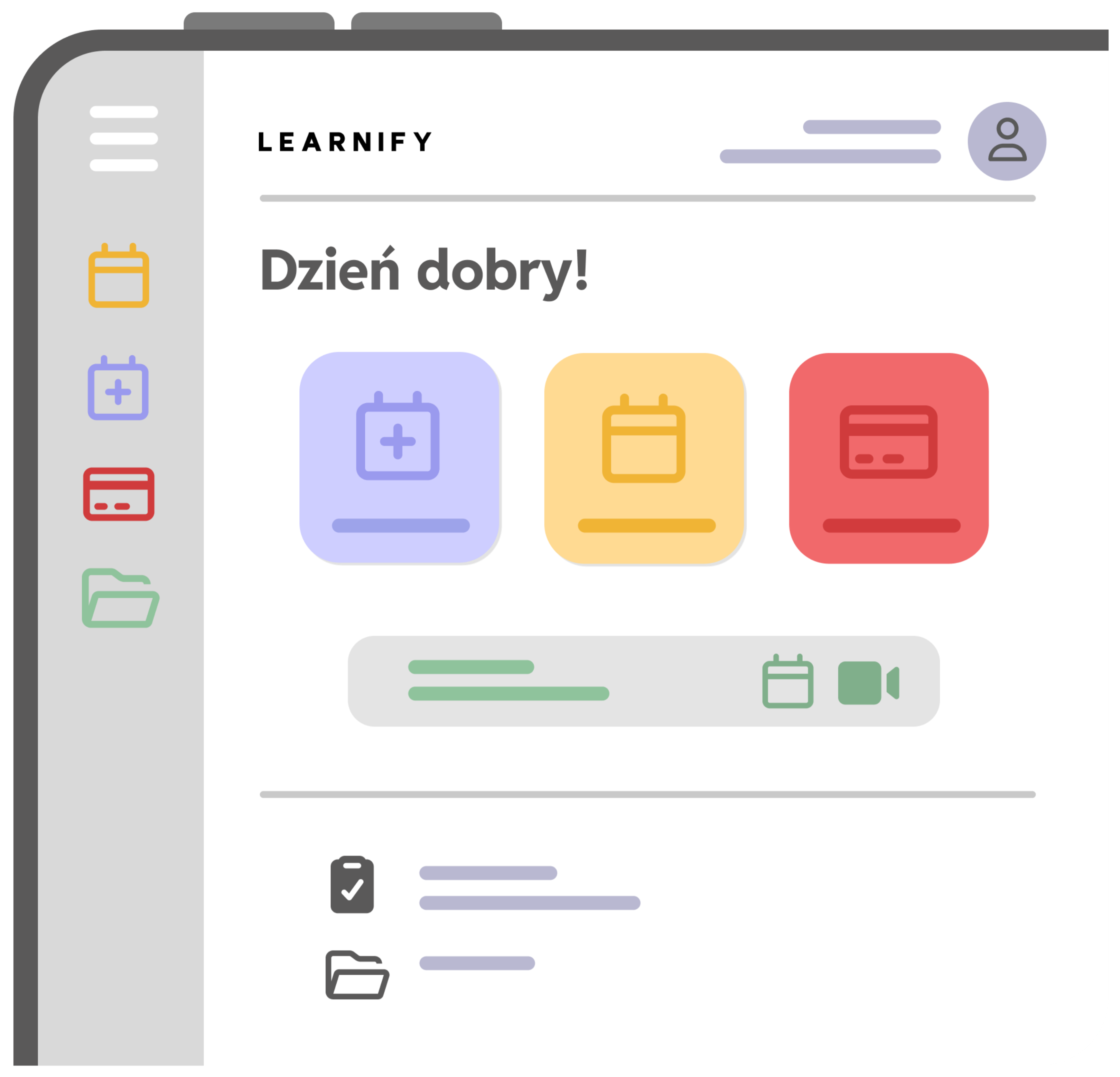 Widok platformy edukacyjnej Learnify