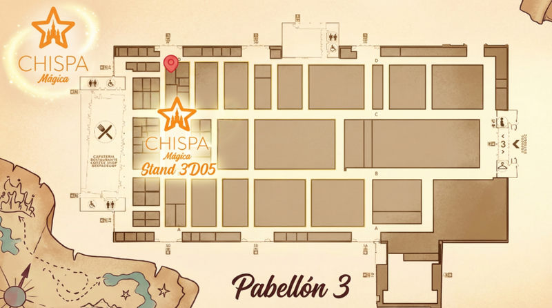 Mapa de ubicación del expositor 3D05 de Chispa Mágica en el pabellón 3 de FITUR 2026 Mapa de ubicación del expositor 3D05 de Chispa Mágica en el pabellón 3 de FITUR 2026