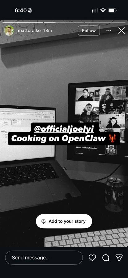 Building with OpenClaw during live session