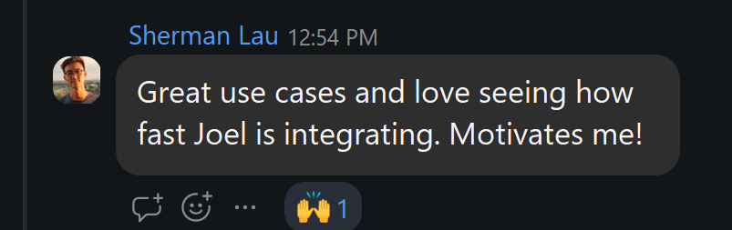 Sherman Lau impressed by use cases