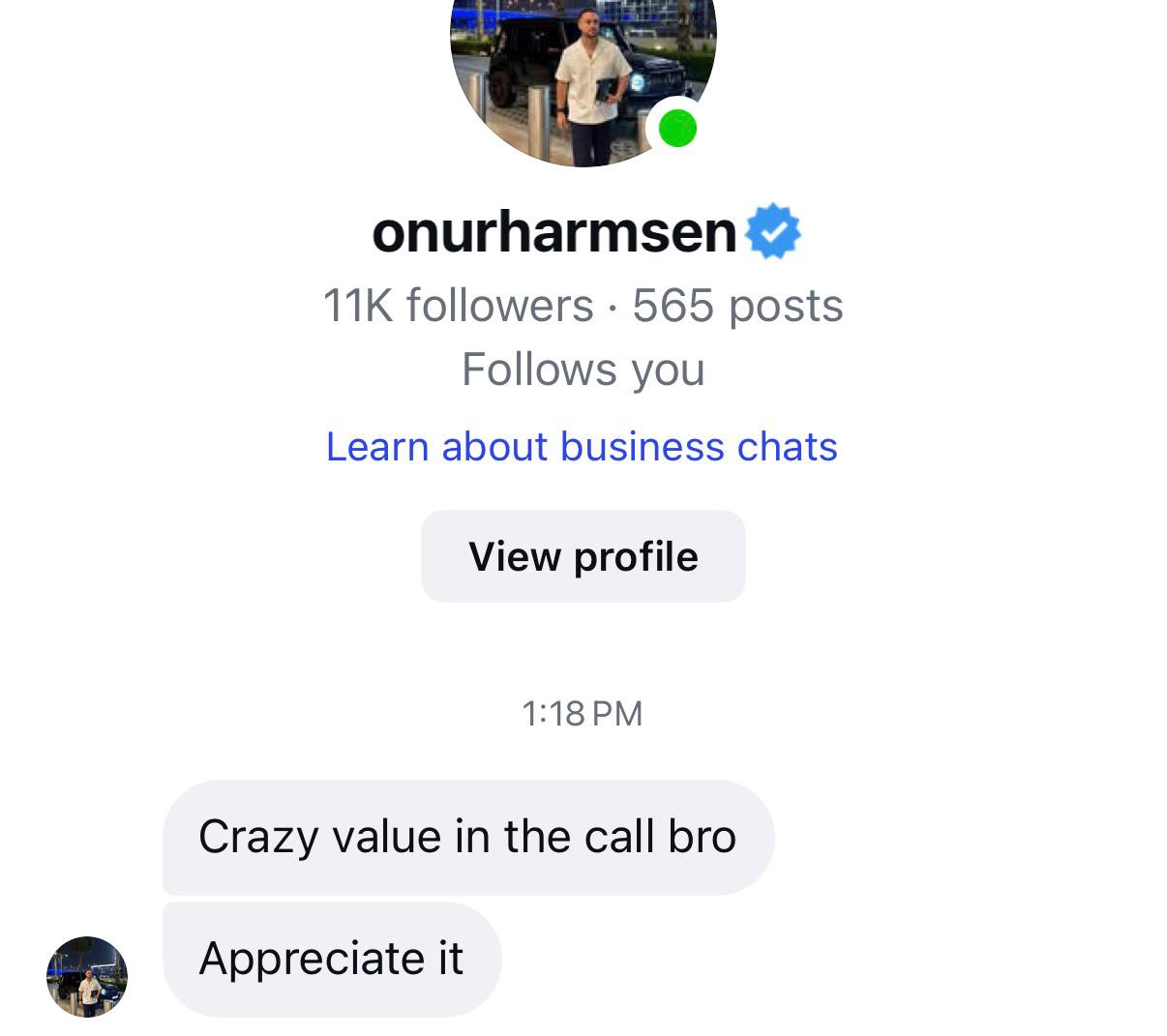 Verified user: Crazy value in the call bro
