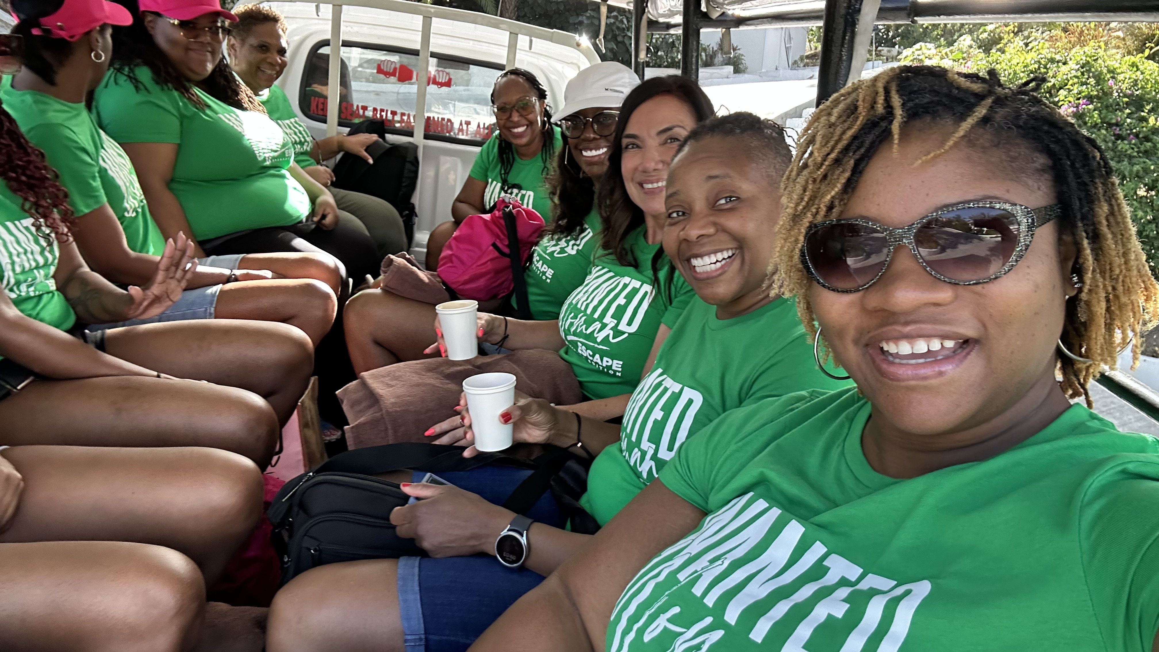 Women enjoying an Antigua island adventure during the WANTED Woman Escape