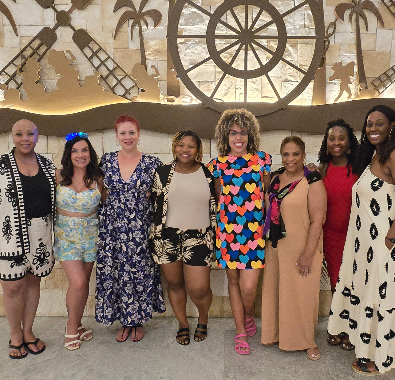 Women smiling together during the WANTED Woman Escape in Antigua 2025 Caribbean retreat