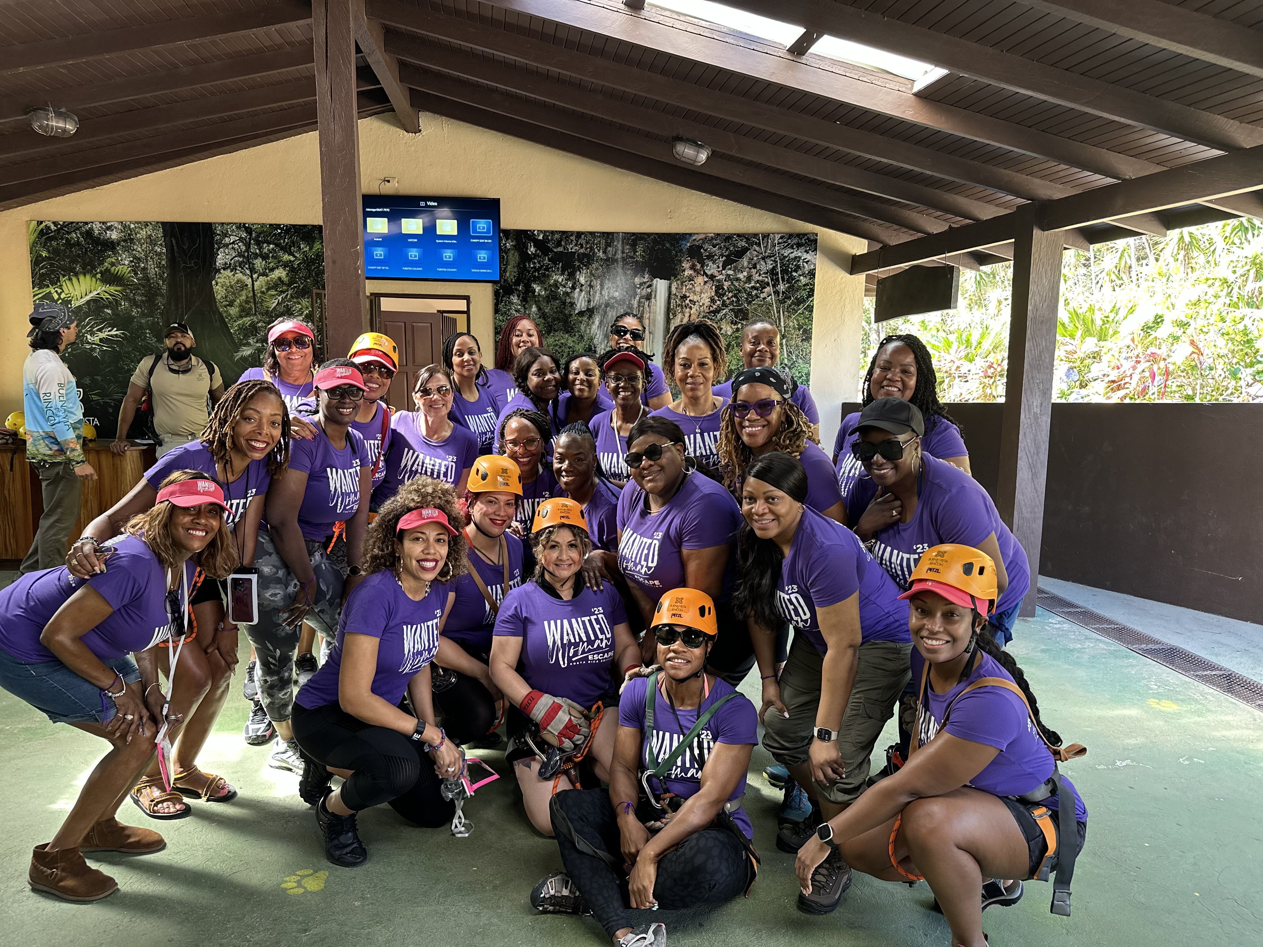 Women preparing for adventure during the WANTED Woman Escape in Costa Rica