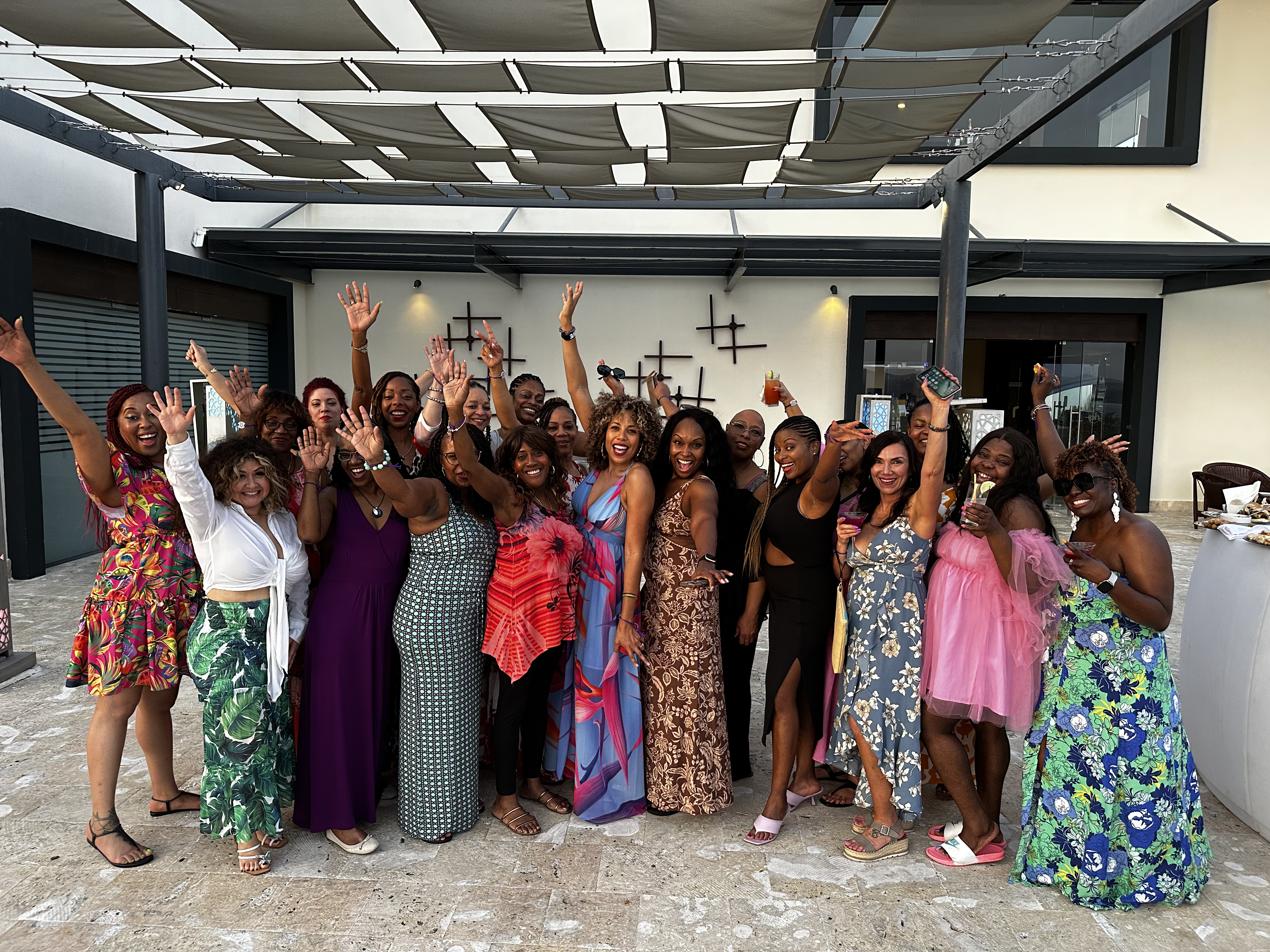 Women celebrating together during the WANTED Woman Escape in Costa Rica
