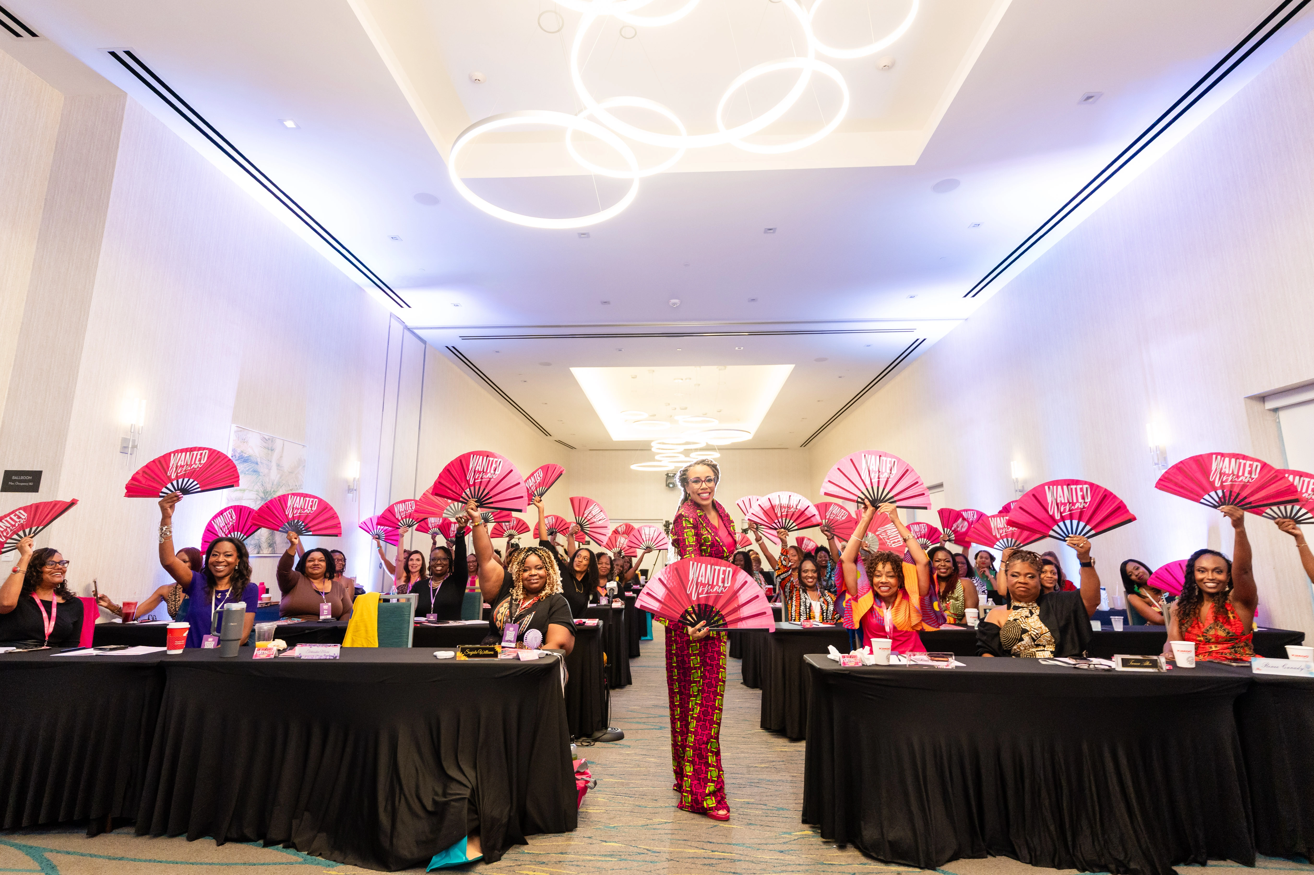 group of women participating in WANTED Woman Live activity