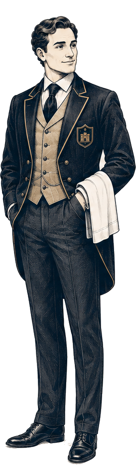 Butler at rest, calm