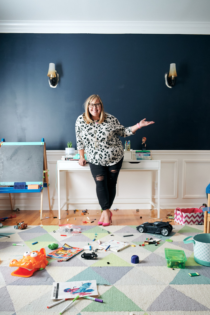 Kristen McCall, Founder of The Family Keep, standing in her playroom